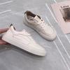 Leather Flat White Shoes Women's Soft Baseplate Shoes 2025 Spring and Summer New Versatile Thin Casual Student Women's Shoes