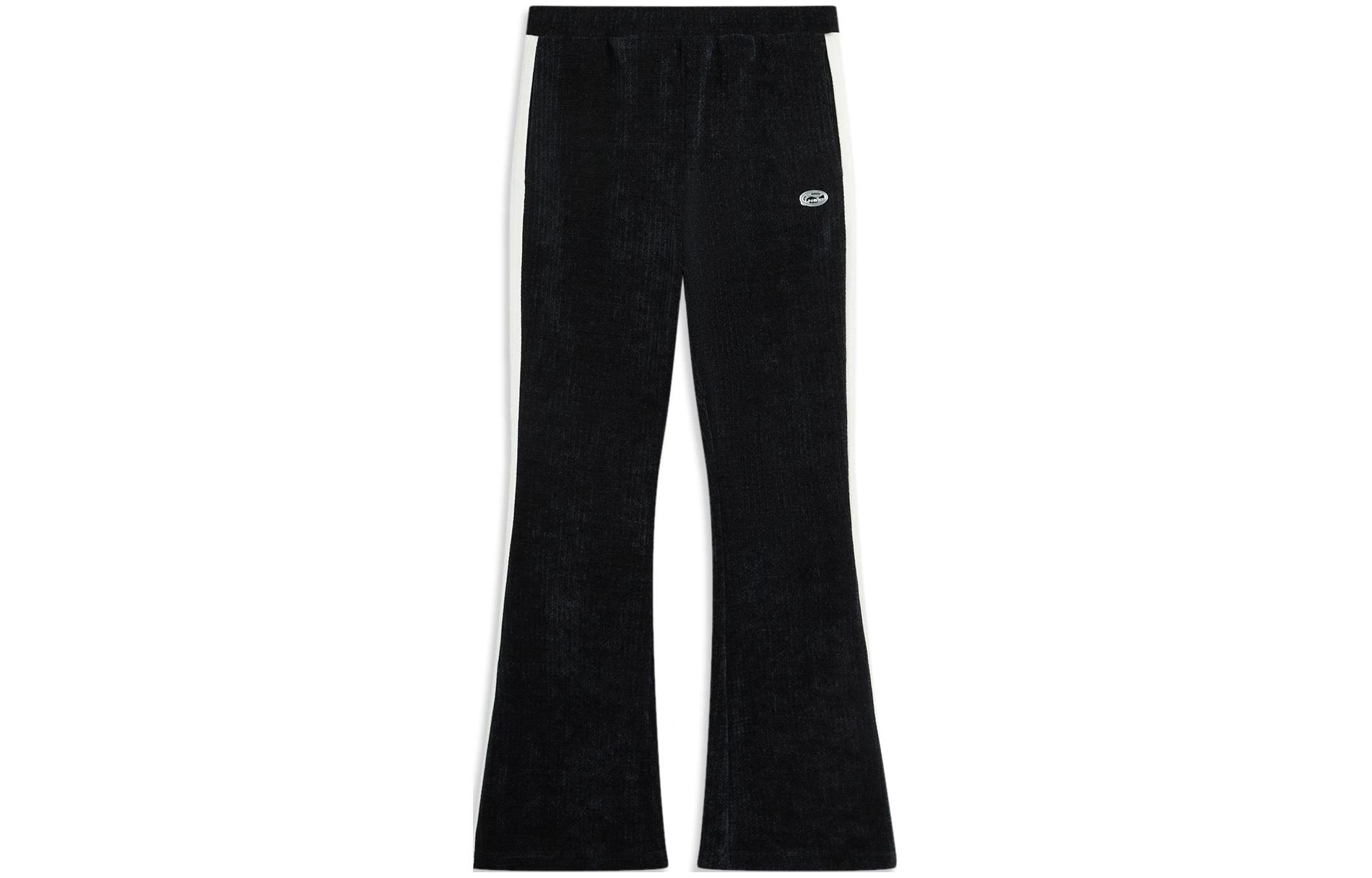 Li Ning Sports Life Collection Knitted Sweatpants Women s Black Ecru Multicolor AKLU036-2 XXL