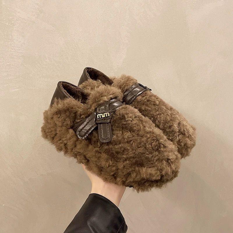 

Winter and Autumn Thick-soled Shoes, New Padded Shoes, Versatile Cotton Shoes 40 кавовий