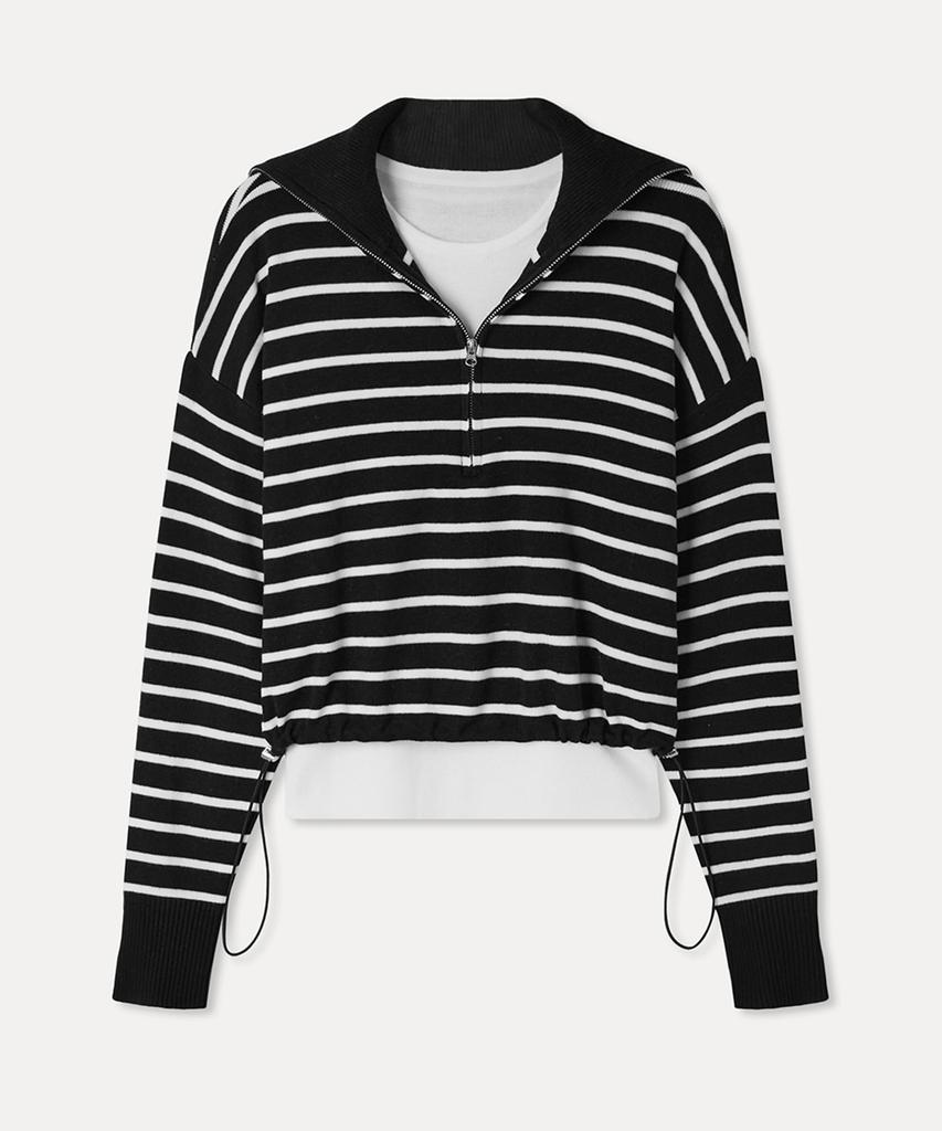 MIXXO Half-Zip Striped Pullover_Miwkag223T