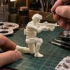 Special Warfare Action Figure 3D Printed Forces Soldier Figurine, Kneeling Tactical Model, DIY Paintable Blank Tabletop Decor, Gift for Military
