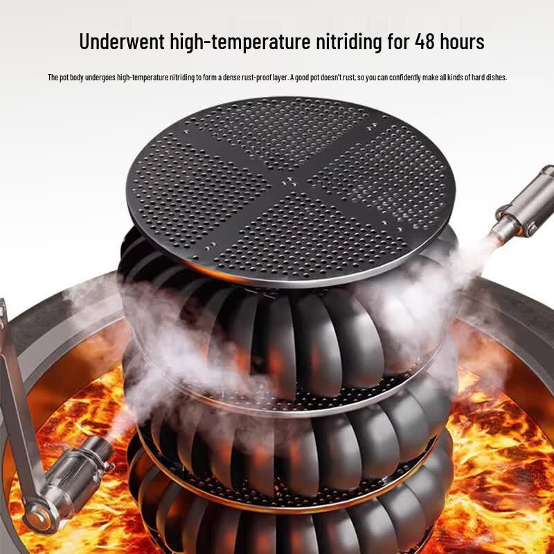 Sacon Uncoated Hammered Iron Wok