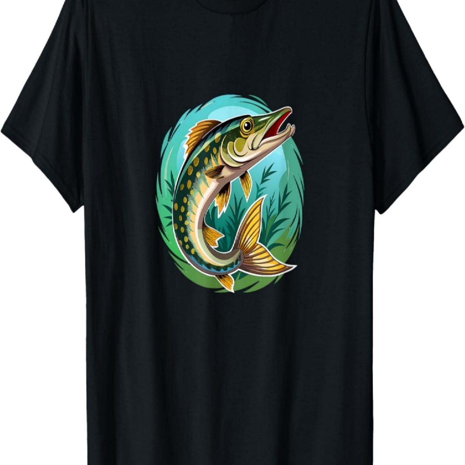 Hecht Tshirt Fishing Shirt for Fishing Clothing Fisherman Hoodie T-Shirt S чёрный