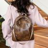 Damen-Rucksack aus weichem Leder, Retro, multifunktionaler Reiserucksack