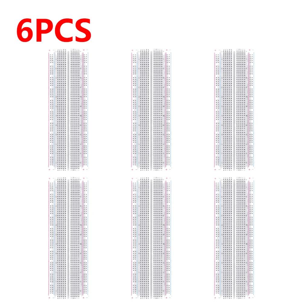 Breadboard 830 Point Solderless PCB Bread Board MB-102 MB102 Test Develop 200 jacks DIY White/Transparent with packing 1-10PCS