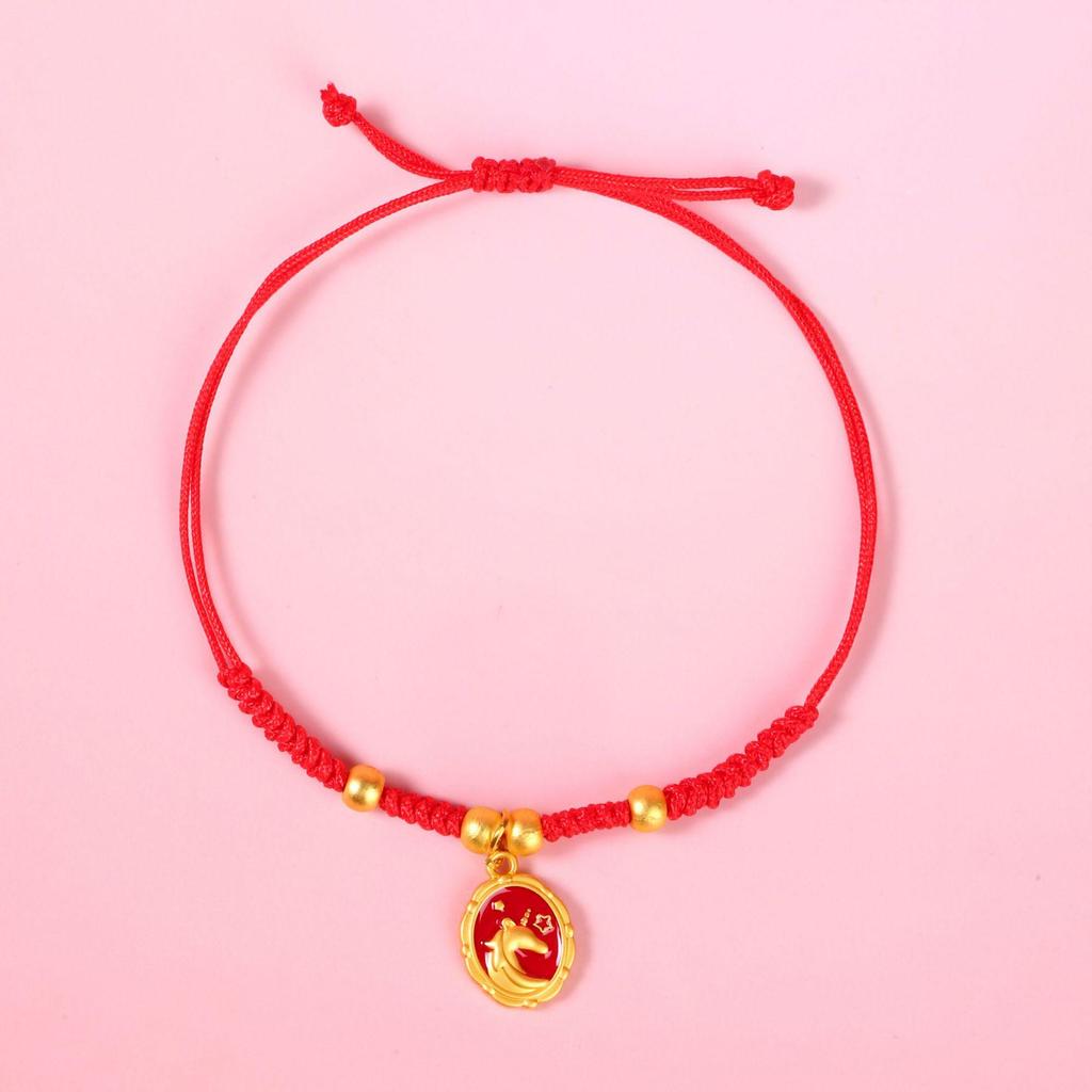 2026 Year of the Horse Zodiac Bracelet: Handmade Red String Ethnic Style Jewelry, Perfect for New Year or Small Gifts.