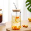 550ml/400ml Glass Cup with Lid and Straw Transparent Reusable Coke Cup Juice Glass Beer Can Milk Mocha Cups Mug Drinkware