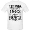 Vintage Legend Born 1983 Black Cotton T Shirts Men Retro Summer Fashion 42st 42 Years Old Birthday Party Tshirt Male Top