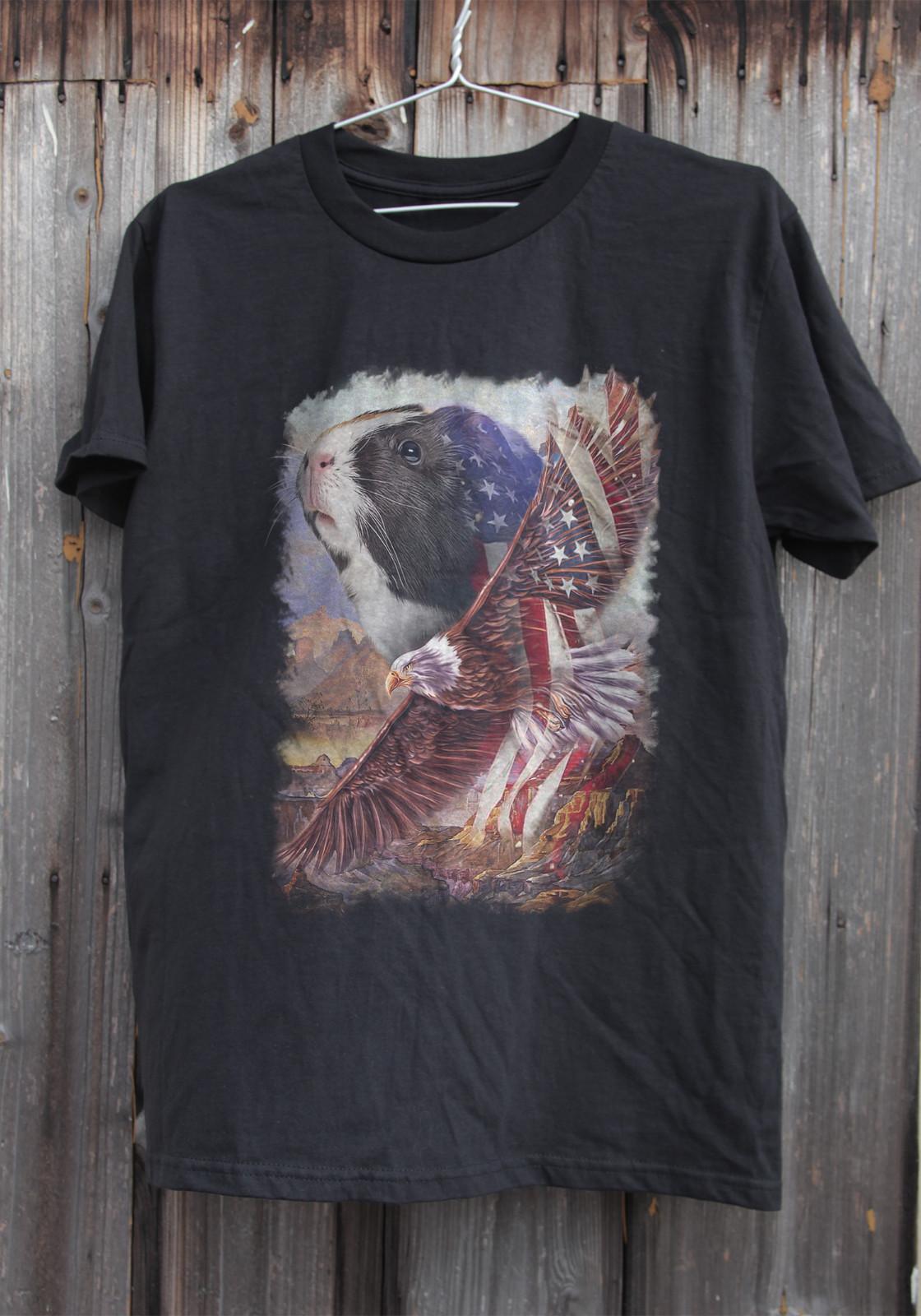 HOT! Guinea Pig American Patriot For Guinea Pig Lover Black Heavy Cotton T-Shirt XXXL