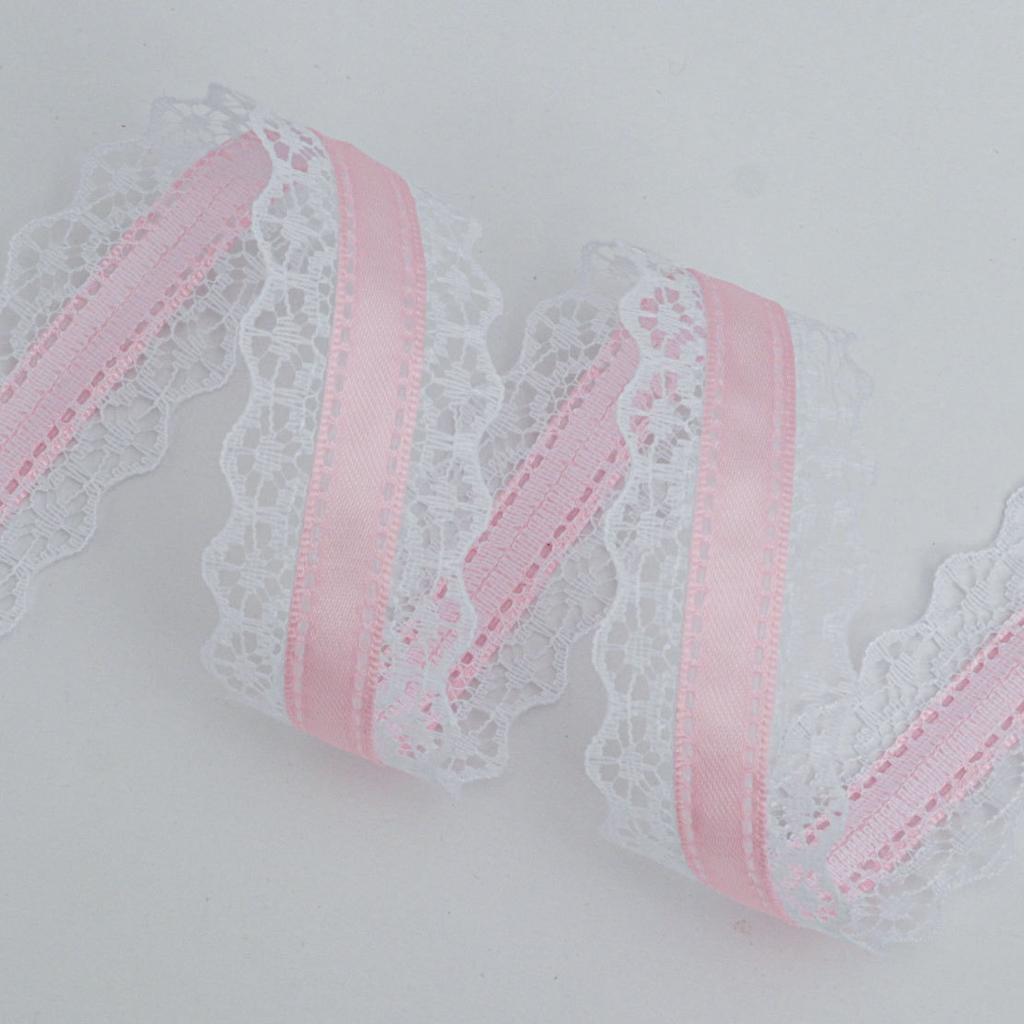 Crafting Elegant 3cm Lace Polyester Ribbon Bow Handmade DIY Clothing Accessories Tie Decorative Ribbon Hair Decoration Clip Ribbon Home Decoration