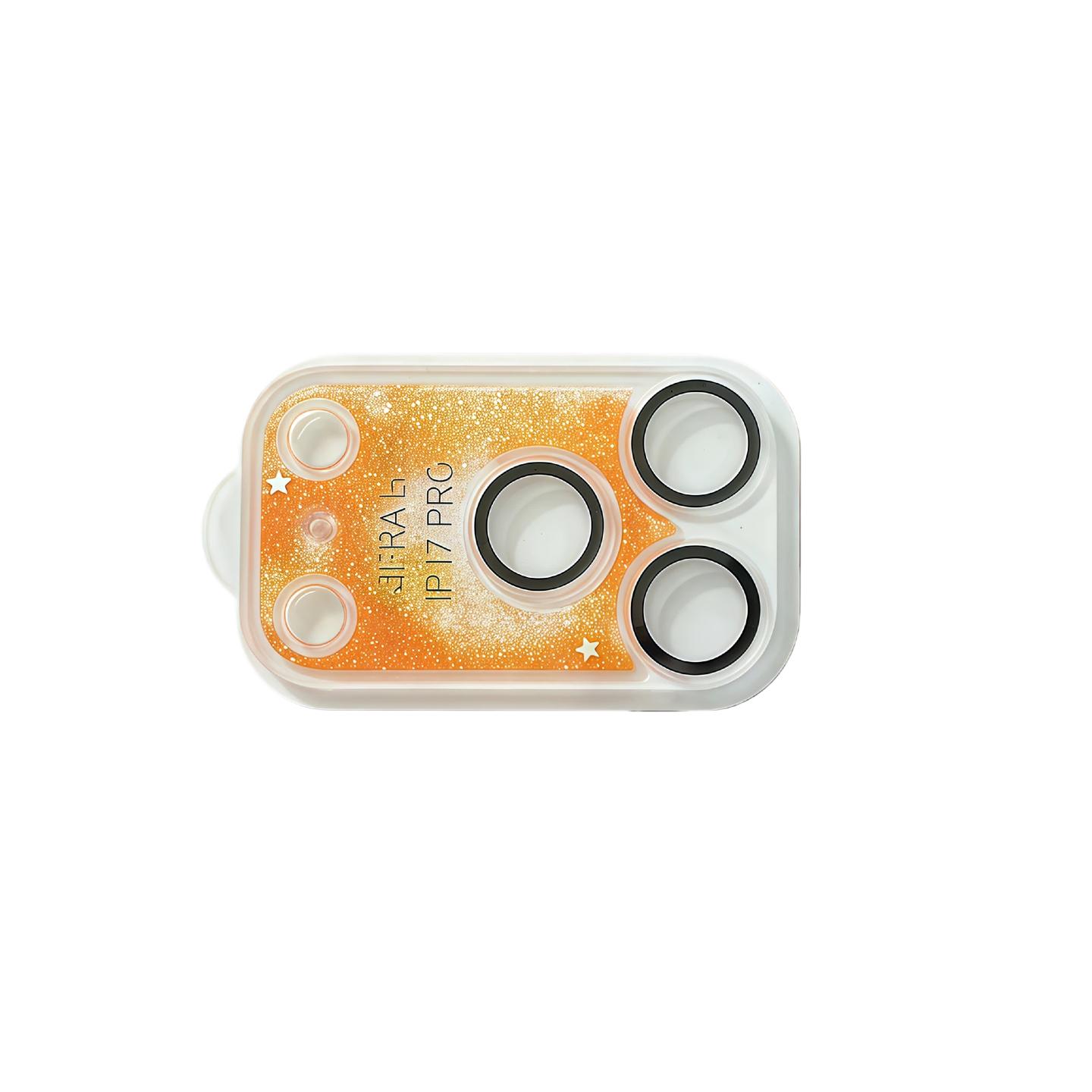 For iPhone 17 Pro Max Sand Armor Lens Film Full Coverage Anti-Drop AR Coating 17 Pro Dynamic Lens Film For iPhone 17Pro оранжевый