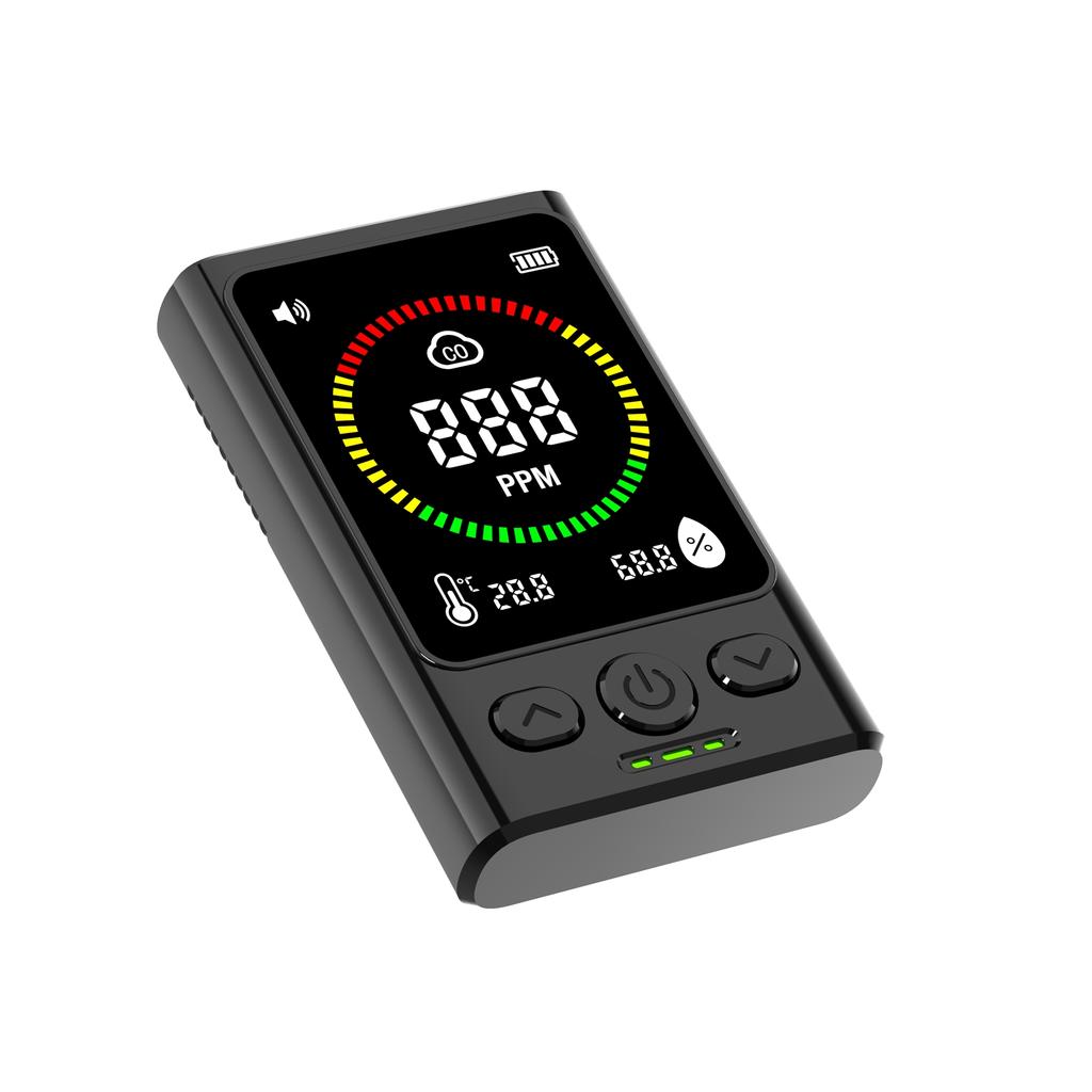 Portable CO Detector Rechargeable Digital Display CO Alarm for Homes Garages and Offices