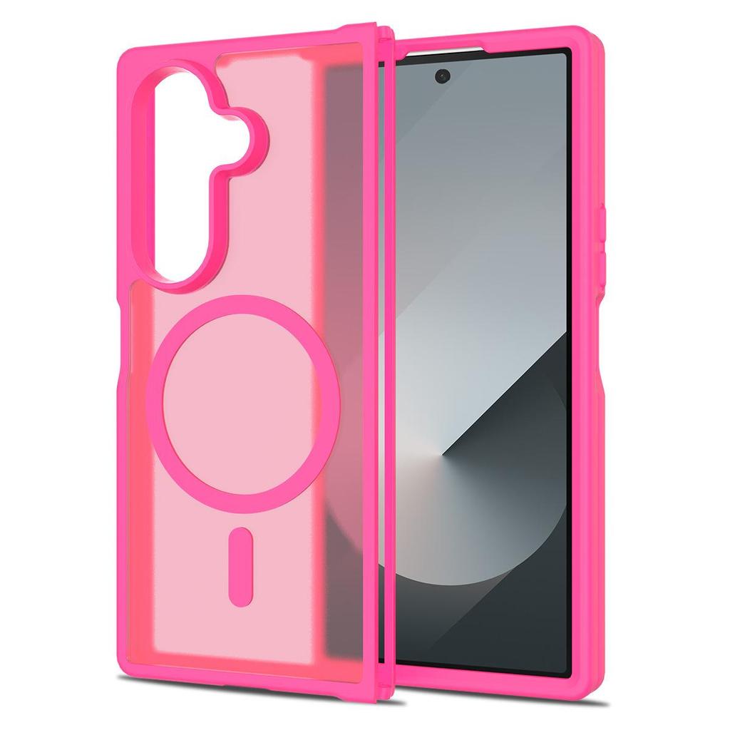 Samsung Z Fold 7 5G Magnetic Anti-Drop Frosted Case, Semi-Transparent Skin-Feel Cover