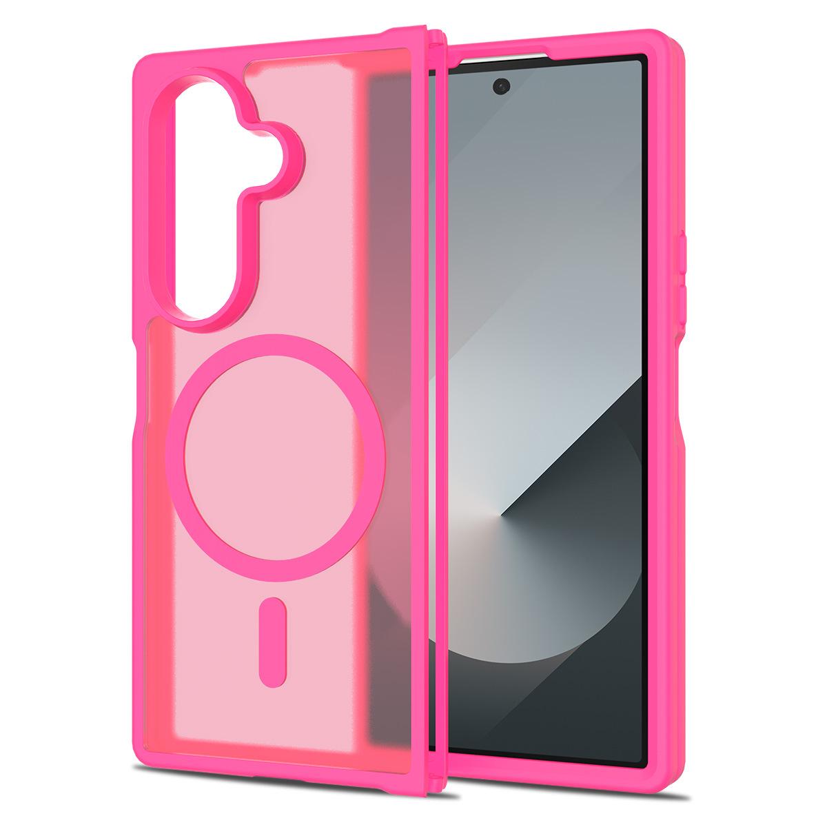 

Samsung Z Fold 7 5G Magnetic Anti-Drop Frosted Case, Semi-Transparent Skin-Feel Cover Flip Z Flip 6