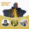 Halloween Skeleton Ghost with Light Skull Ghost Ornament Hanging Ghost Prop Party Supplies For Halloween Decoration