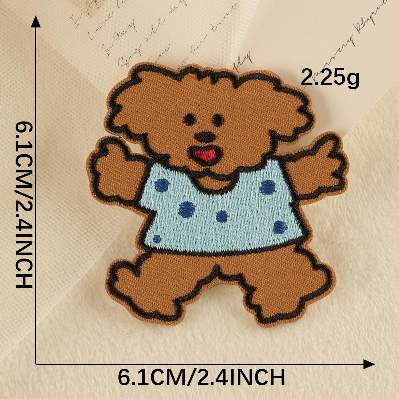 Original Embroidery Label Embroidery Sticker Badge Cartoon Animal Series Clothing Accessories Self-adhesive Patch Cloth Sticker