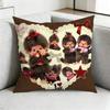 Cute Monchhichi-I Pillow Case Square Double-Sided Sofa Cushion Cover Bedroom Bedside Pillow Gift