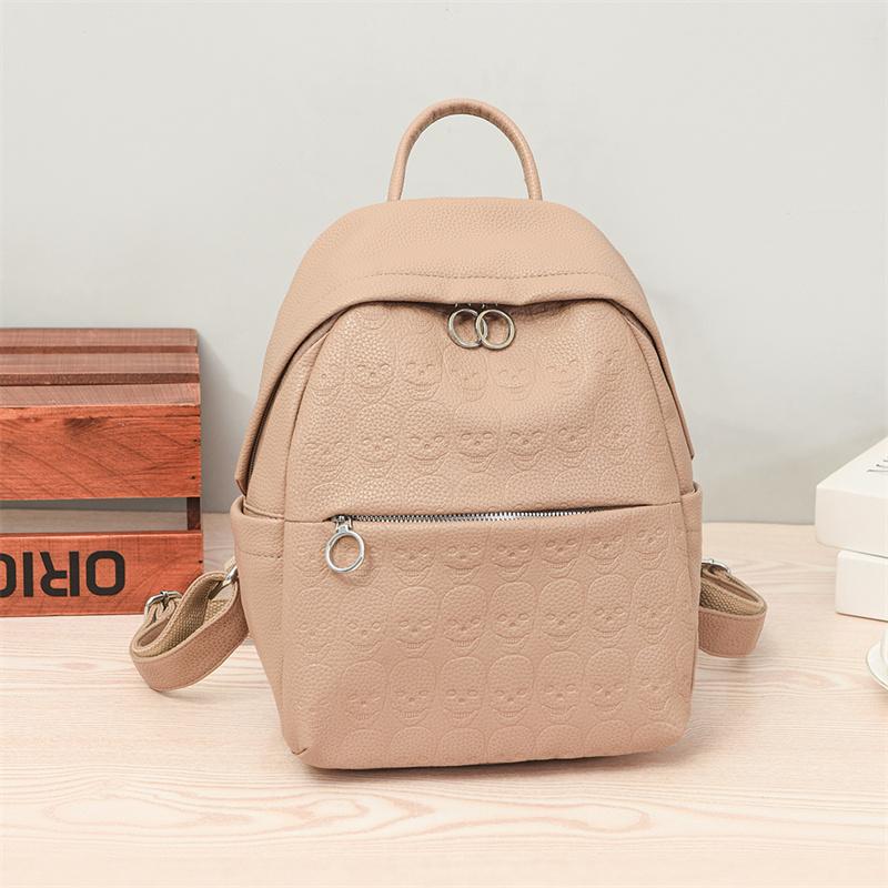 Women's Backpack Woven Pattern Backpack Large Capacity PU Schoolbag