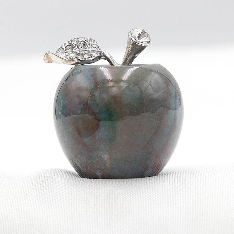 30mm Natural Rose Quartz Crystal Agate Apple Decoration Ornament