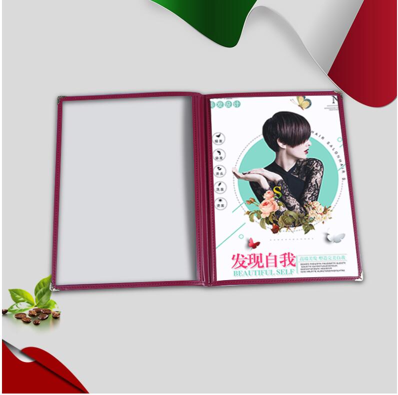 For A4 1/2/3/4/5/ 6/7/8/10/ Slots Single Dobule Three Panel Plastic Menu Holder Transparent Folder Cover