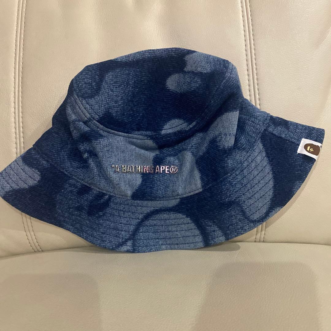Used A Bathing Ape Bucket Hat Denim Style