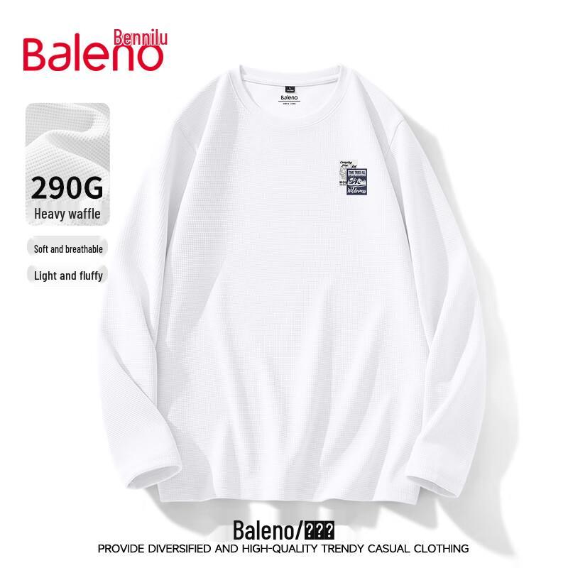 Baleno Men s Waffle Knit Loose Fit Crew Neck Sweatshirt L