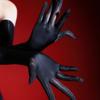 Women'S Five-Finger Glossy Silk Stockings And Gloves, Aurora Hand Stockings, Sexy And Erotic, Horse Oil White Stockings, Black S