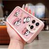Rosa süßes Panda-Print-Handyhülle geeignet für iPhone 17 16 15 14 13 12 11 Pro/ Max /Plus sturzsicher und stoßfest