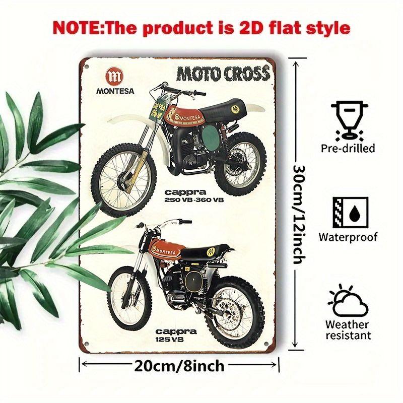Vintage Tin Sign Retro Motorcycle Garage Wall Decor Bar Man Cave Artwork