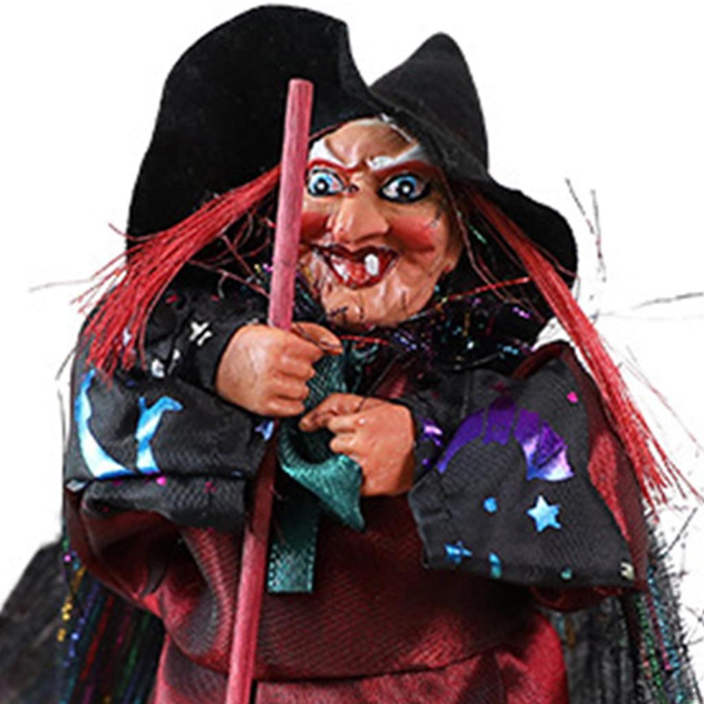 Halloween Witch Decoration Party Prop for Indoor Cabinet Table Centerpiece