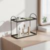 Tabletop Storage Rack TwoTier Countertop Organizer with Handles Metal Shelf for Washroom Counter,