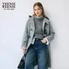 Teenie Weenie Women's Toggle Button Wool Blend Mid-Length Coat