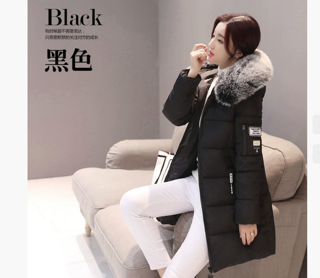 Padded clothes women's coat new winter slim down padded clothes women's medium and long thickened padded jacket women