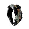 Bohemian Patchwork Headband Fabric Twisted Hairband Wide Hair Wraps  For Women Hair Accessory