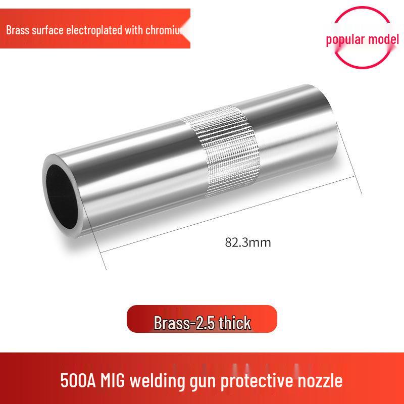 MIG Welding Protective Nozzle & Sleeve Set: 200A-500A Thickened Purple Copper for Gas Shielded Welding