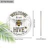Garden Decoration, Wooden Hanging Decorative Signs, "WELCOME" Logo, Bee Pattern, 2D Graphic Products, Housewarming Gifts for Friends