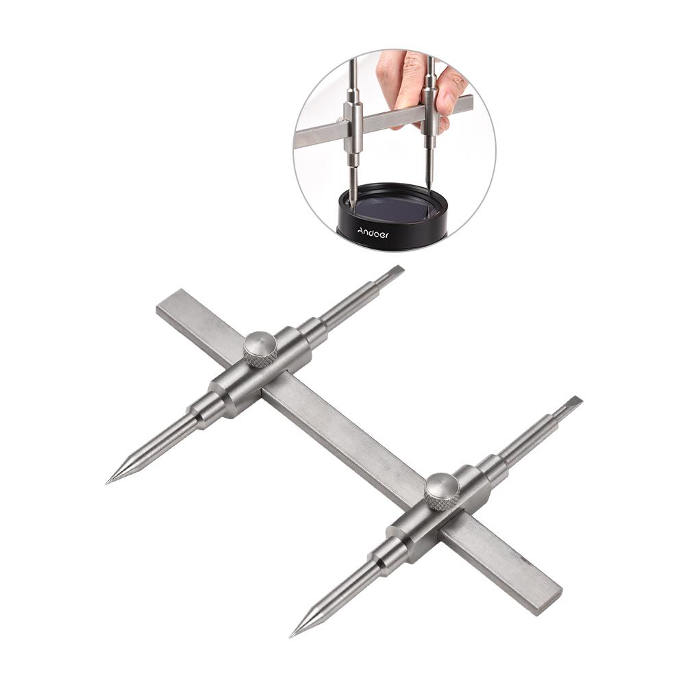 Repair Tool Camera Tool Detachable Tic tac toe Tool for Camera Lens Dual tip Lens Repair Set with 4 Screws & 1 Hexagon