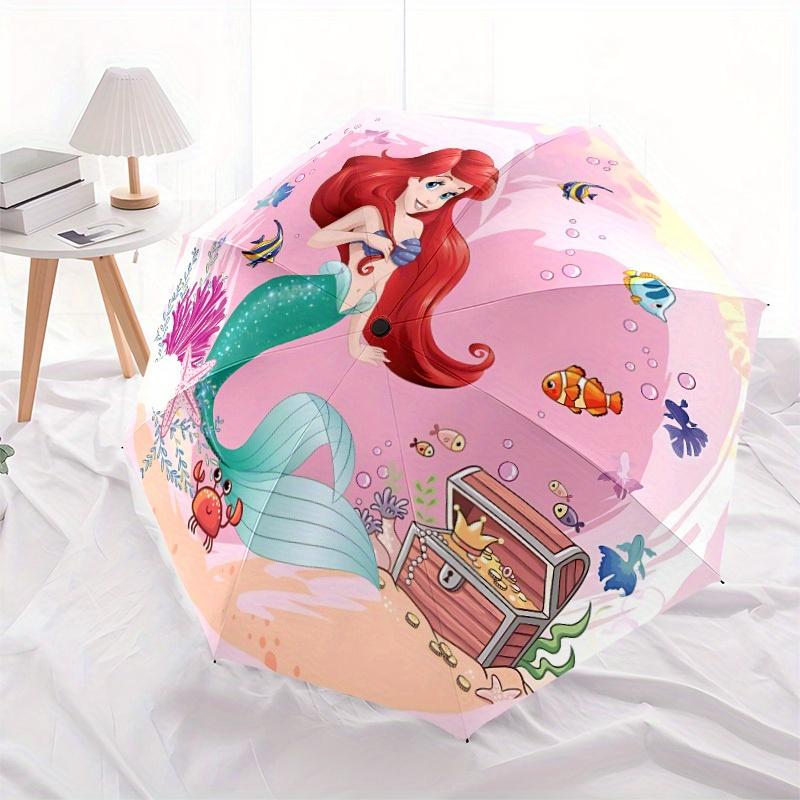 1pc Mermaid Design Automatic Opening/Closing Folding Umbrella with 8 Iron Ribs, Portable Sunshade for Men and Women yy250731095