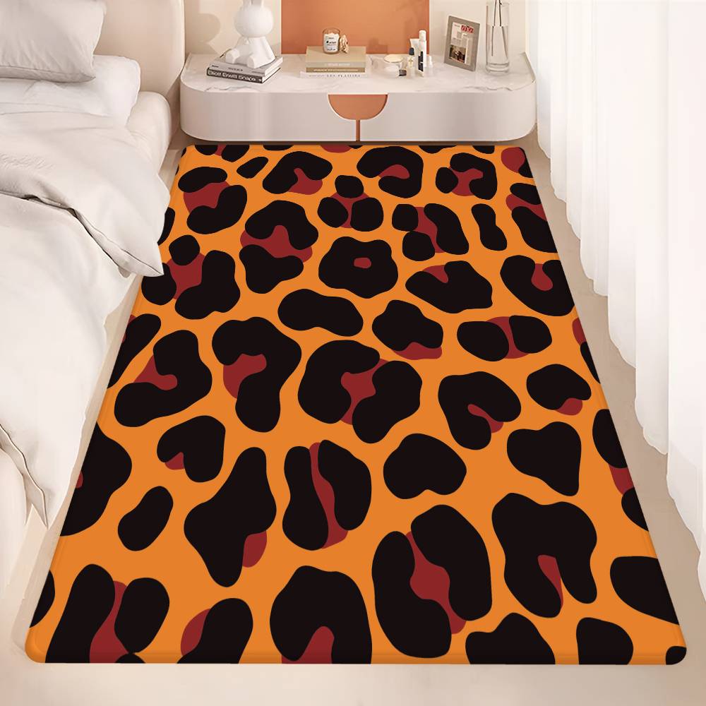 Anime Leopard Print Kitchen Mat Kids Room Bedroom Decoration Balcony Anti-Slip Doormat Living Room Alfombra