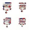 Unisex Independence Day Beaded Bracelet - Festive Fruit Jewelry, Perfect for Christmas & Halloween