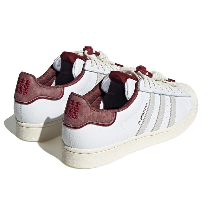 Adidas Superstar Chinese New Year 2023 Unisex Sneakers White Cloud-White Noble-Maroon IF2577