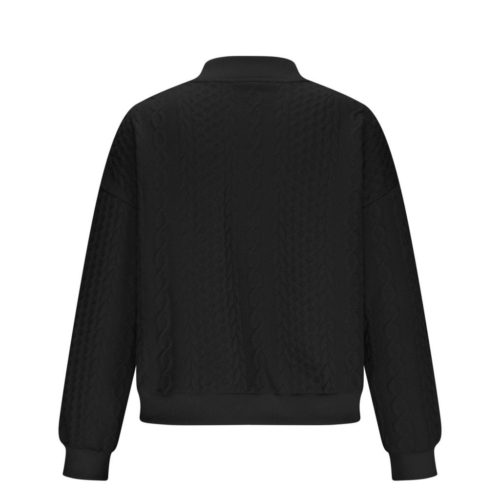 Women's Casual Long Sleeve Baseball Collar Button Front Jackets Outwear Coats