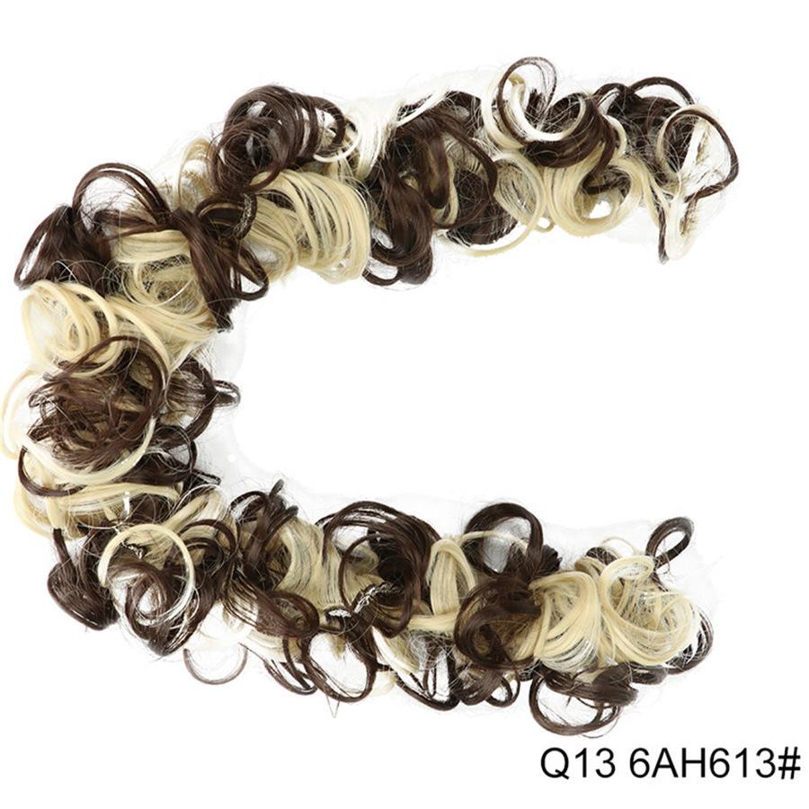 Messy Bun Hair Piece Long Chignon Elastic Wavy Curly Hair Bun Scrunchies Extensions Synthetic Hairpieces for Women Girls