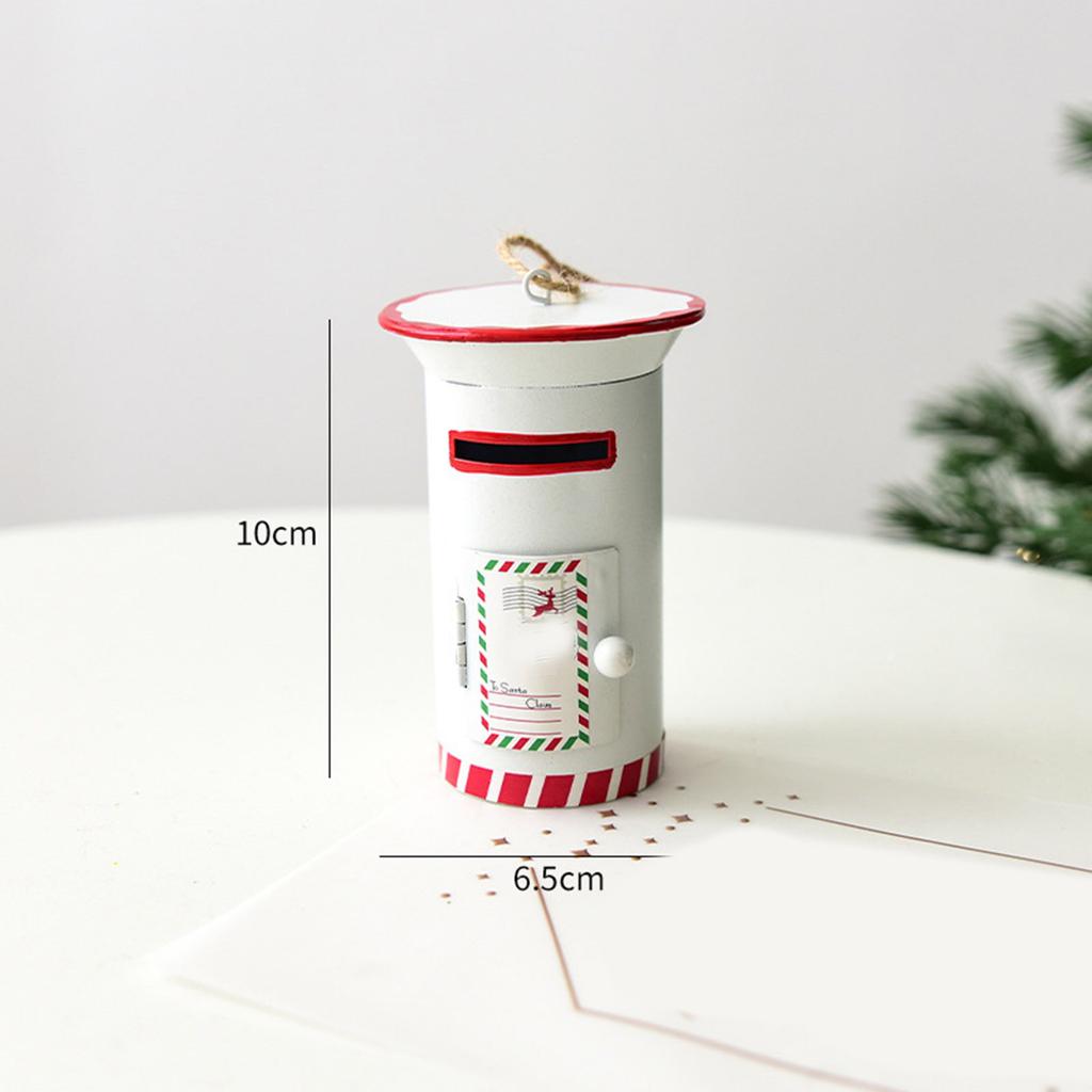 Christmas Tree Mailbox Hanging Decoration Iron Mailbox Hanging Ornament For Front Door Mantels Porch Yard Window Display