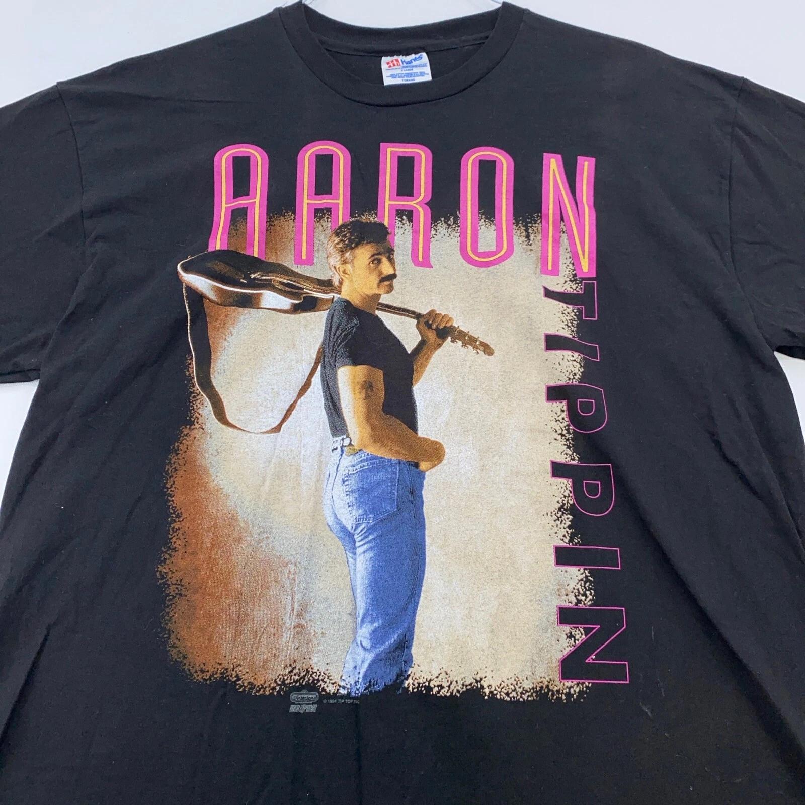 

vtg 90s AARON TIPPIN CONCERT T-Shirt MEDIUM/LARGE country rock XL