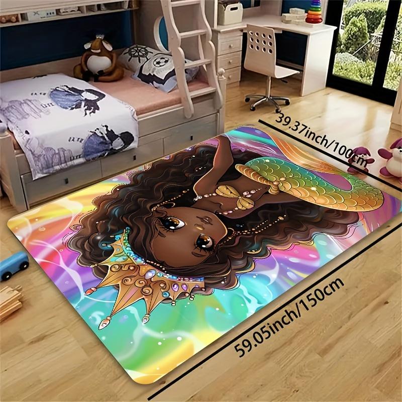 1pc Thickness Cartoon Mermaid Bathroom Mat Kitchen Mat Living Room Carpet Bedroom Rug Indoor Doormat Machine Washable Entrance Mat Decorative Carpet