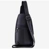 New Men's bag luxury large capacity chest bag for mobile phones and iPads, leather brand shoulder bag for travel