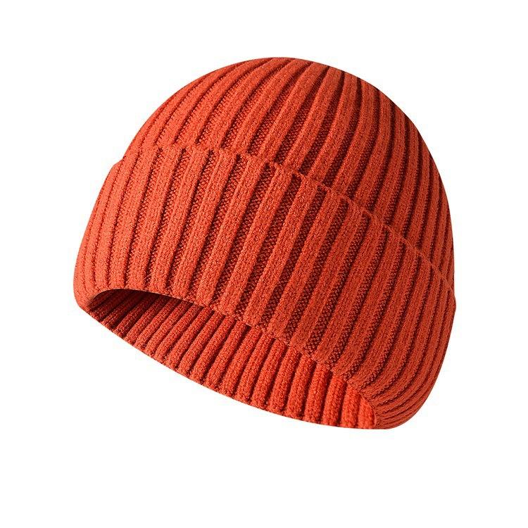 Melon hat men's autumn and winter knitted wool hat men's and women's outdoor warm bag head brimless cold hat tide