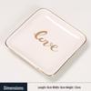 Hand-Shaped Gold Rim Ceramic Jewelry Tray with Custom Logo Design