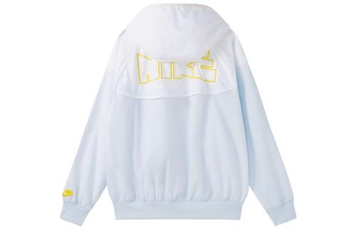 Nike Embroidered Split-Color Letter Logo Sport Hooded Jacket DX0695-085